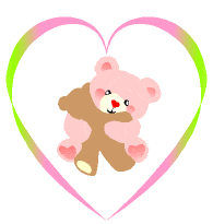 Gif animé coeurs nounours
